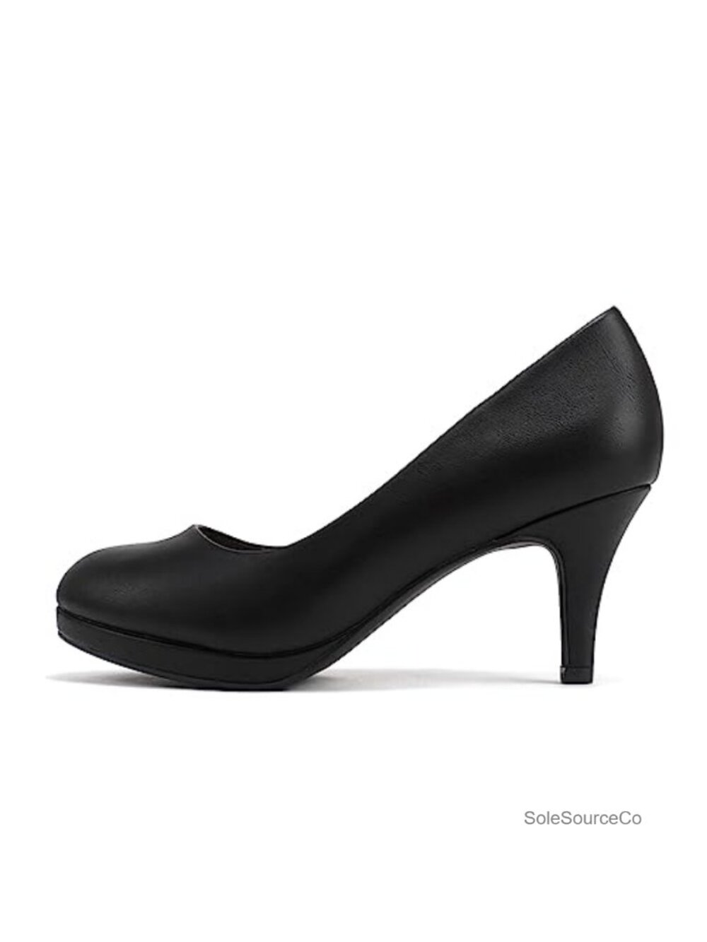 Womens Soda Andi Closed Toe Slip-On Mid Heel Pump - Synthetic - Comfort
